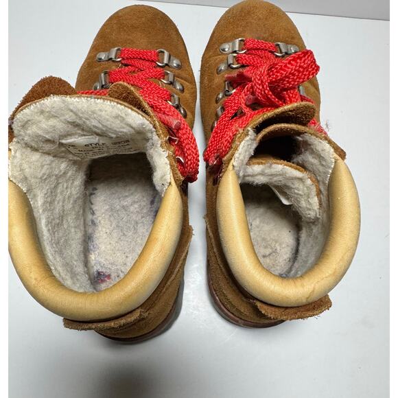 Vintage 70s Mont Blanc Hiking Boots‎ Leather Sherpa Lined Vibram Men 7B/Women 9 main image 7